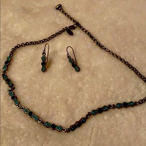 Choker necklace and matching earrings